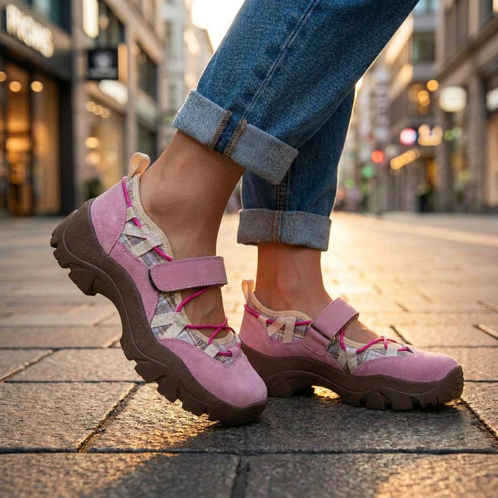 Wylma – Sneakers Med Tyk Sål og Velcrostrop