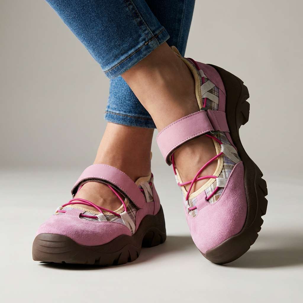 Wylma – Sneakers Med Tyk Sål og Velcrostrop