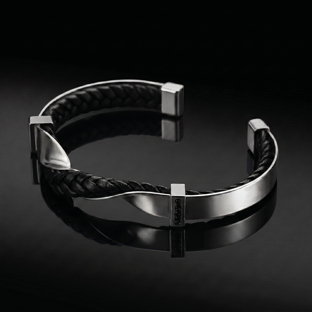 Kayel – Flettet Læderarmbånd