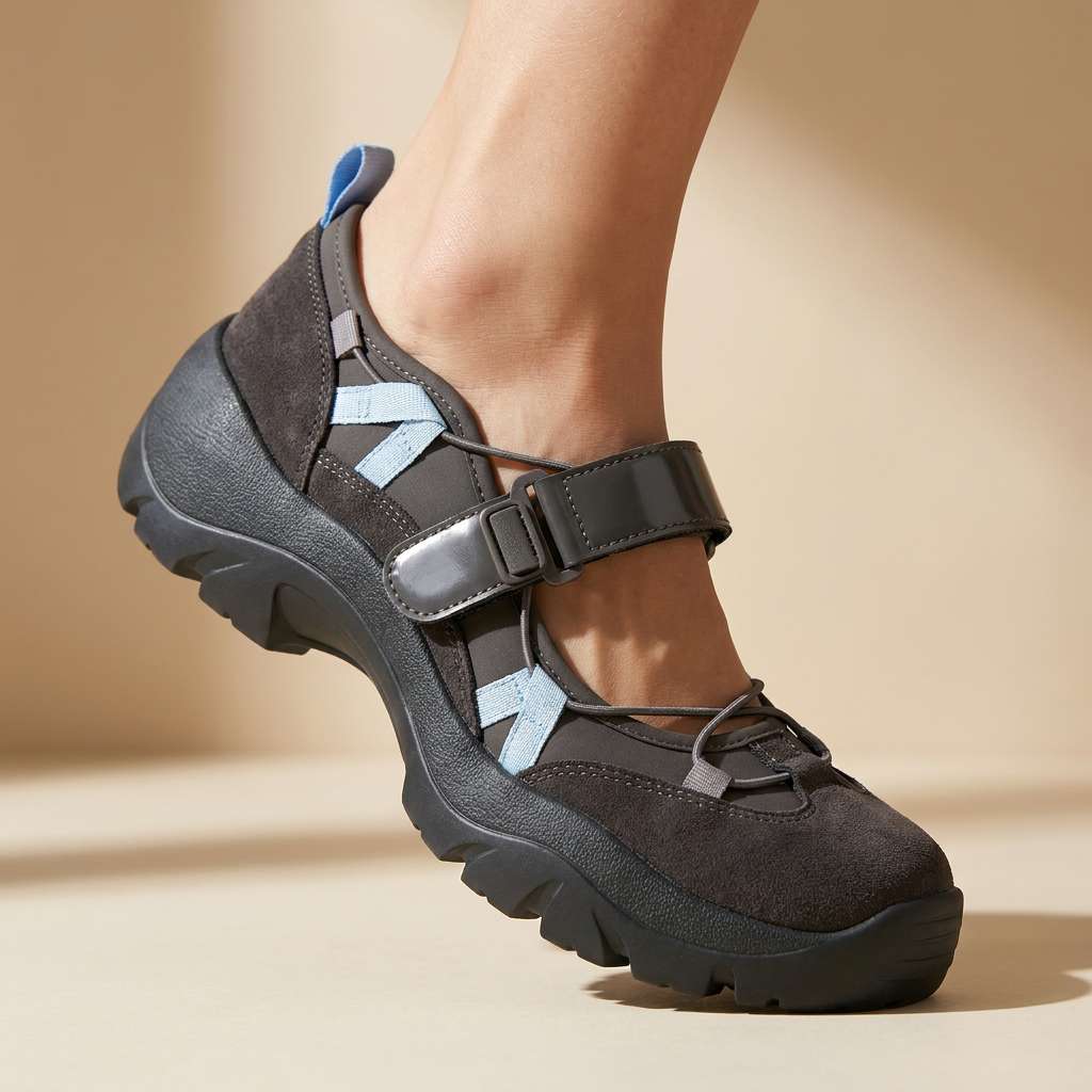 Wylma – Sneakers Med Tyk Sål og Velcrostrop