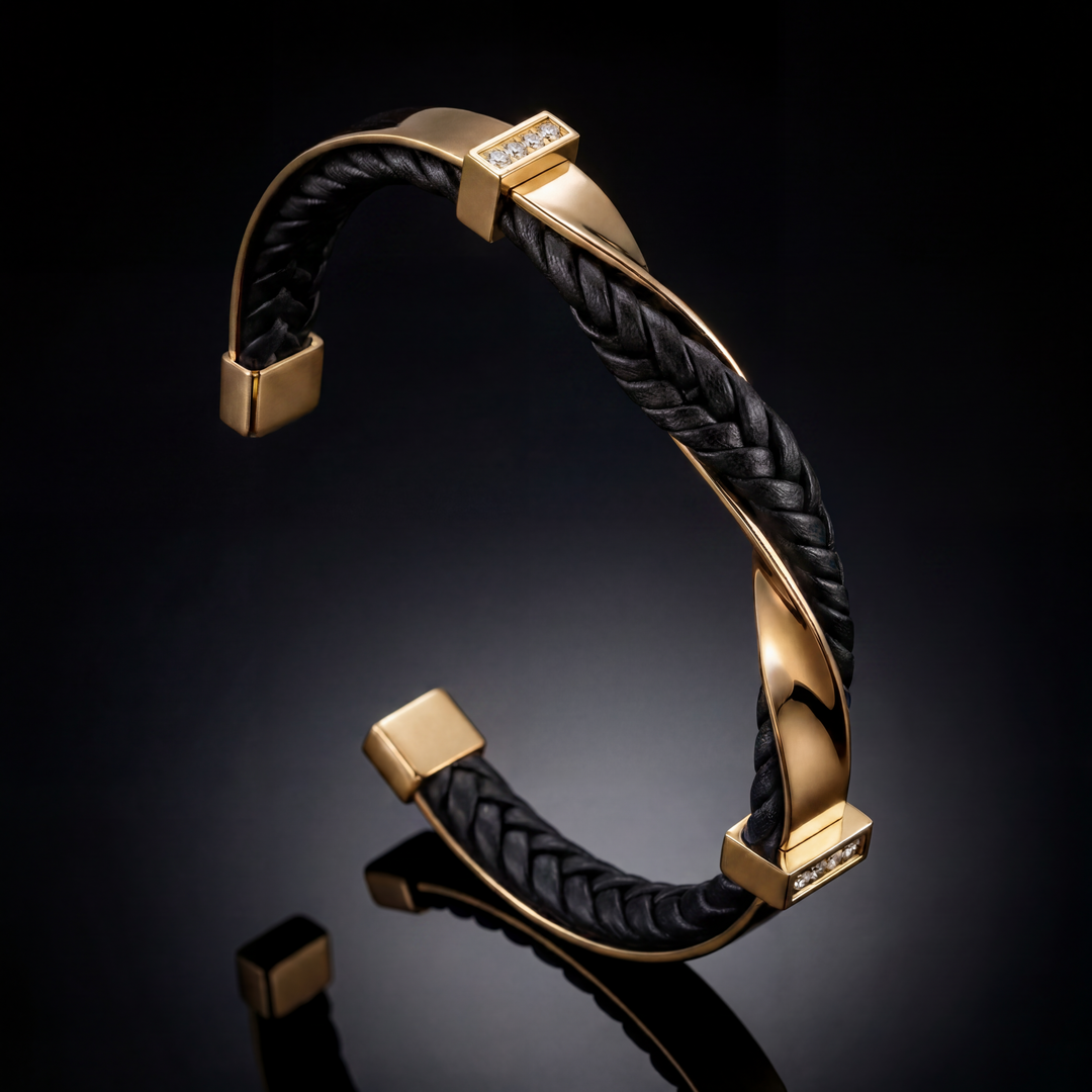 Kayel – Flettet Læderarmbånd