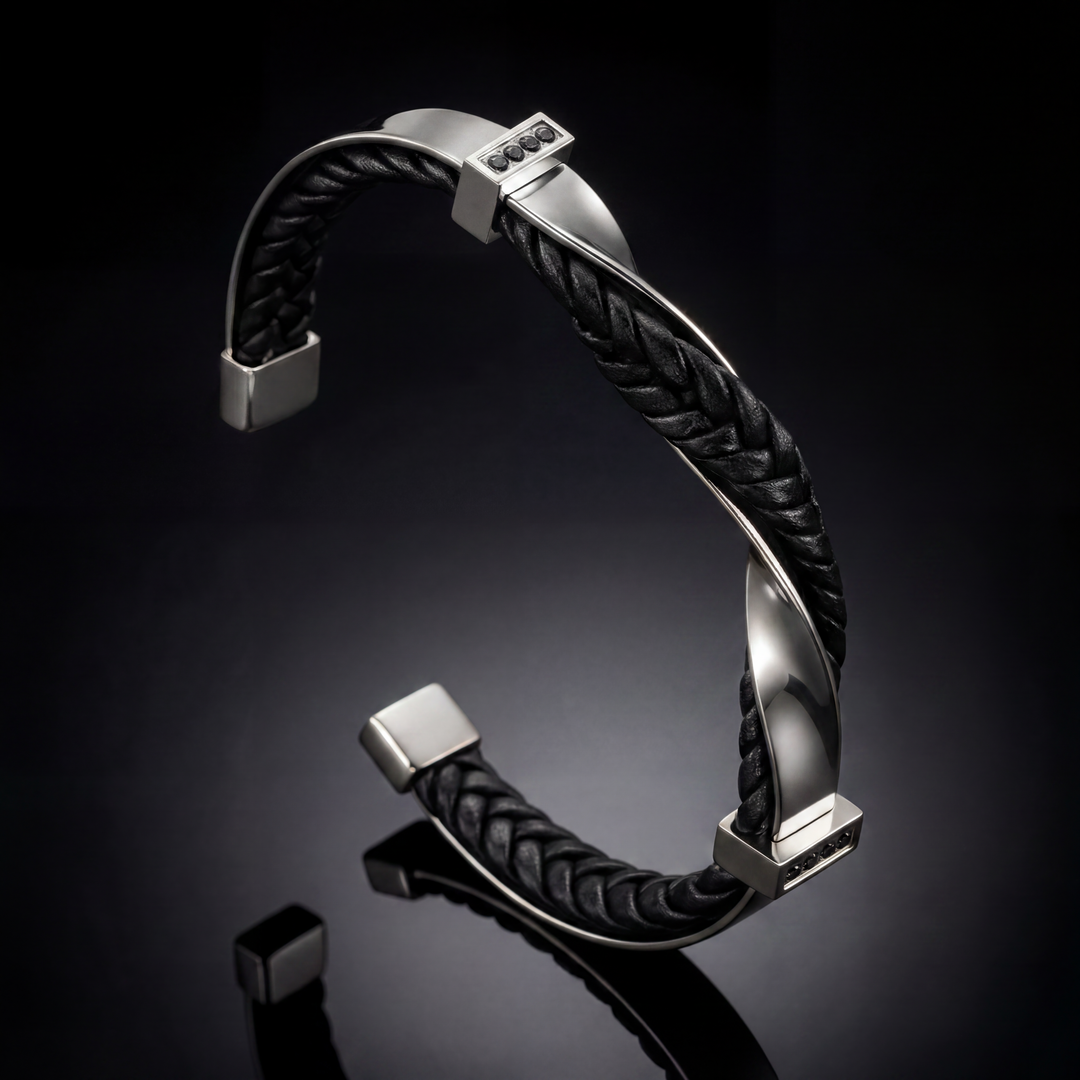 Kayel – Flettet Læderarmbånd