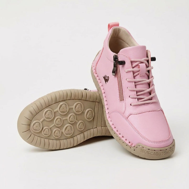 Schreiner – Sneakers Med Snørebånd og Lynlås Samt Kontrastsyninger