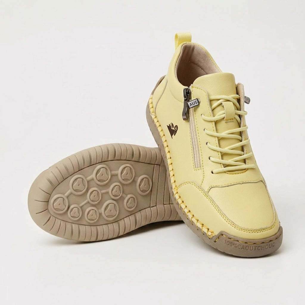 Schreiner – Sneakers Med Snørebånd og Lynlås Samt Kontrastsyninger