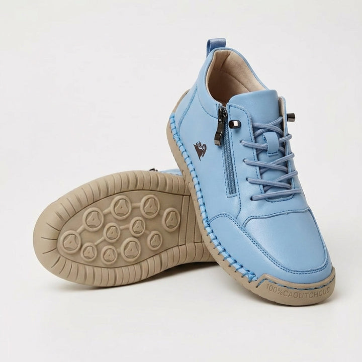 Schreiner – Sneakers Med Snørebånd og Lynlås Samt Kontrastsyninger