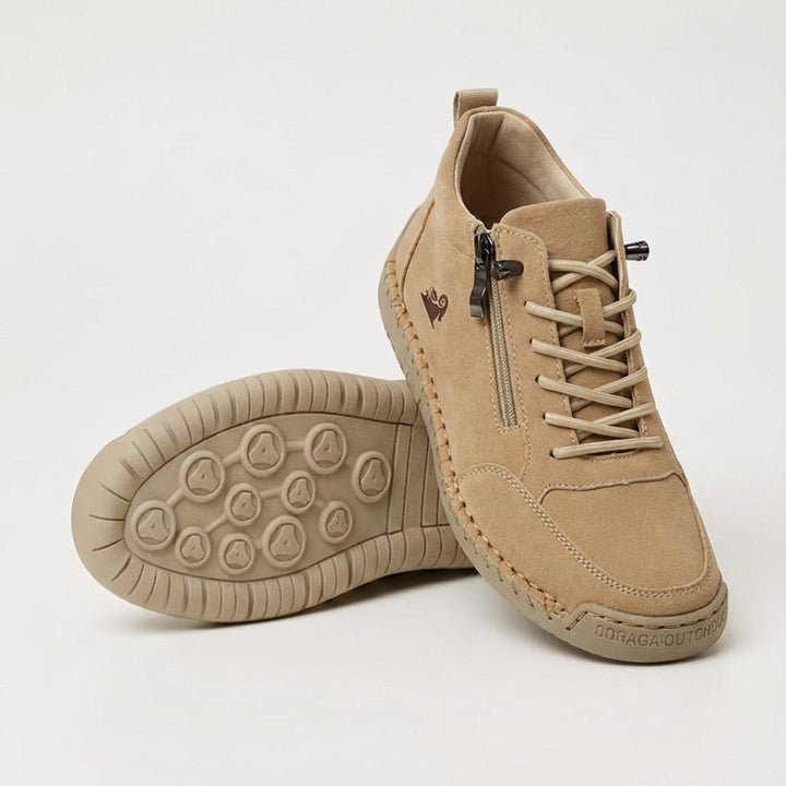 Schreiner – Sneakers Med Snørebånd og Lynlås Samt Kontrastsyninger