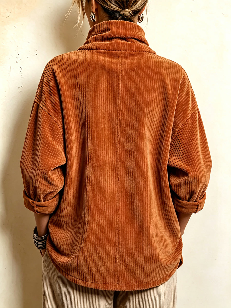 Sisuda  – Asymmetrisk Corduroy-jakke Med Knapper