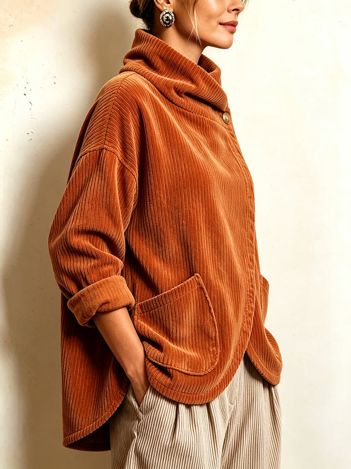 Sisuda  – Asymmetrisk Corduroy-jakke Med Knapper