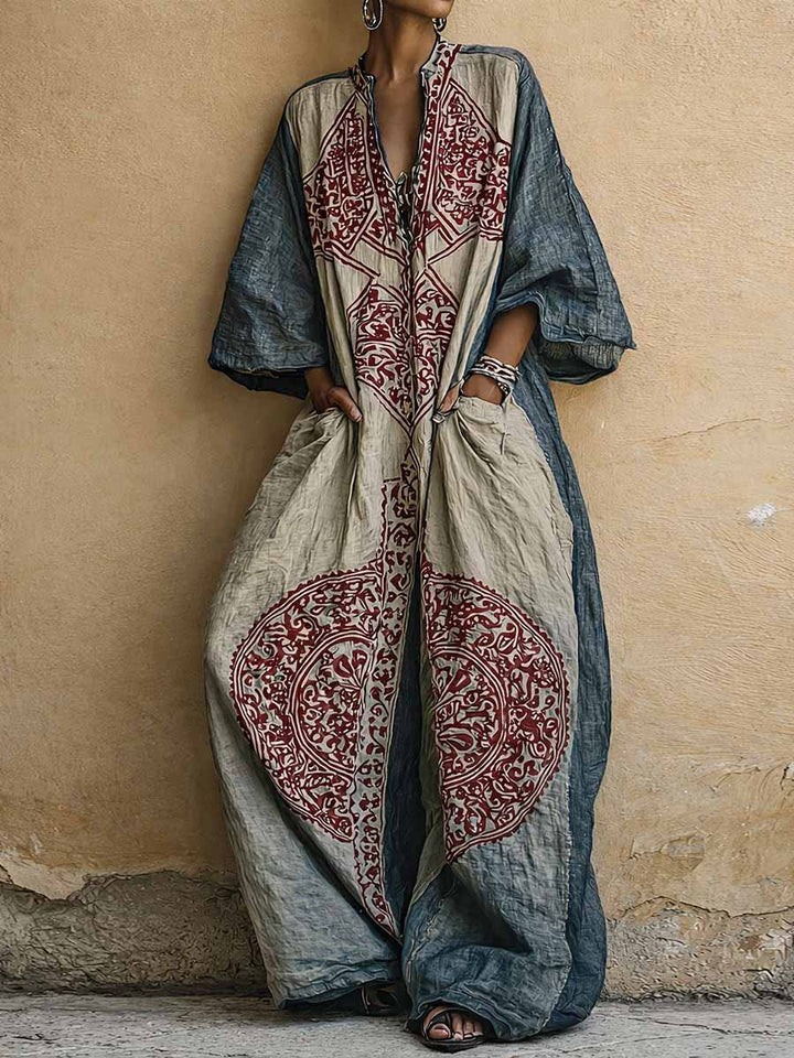 Flavie – Jumpsuit Med Bredt Ben Og Mønster