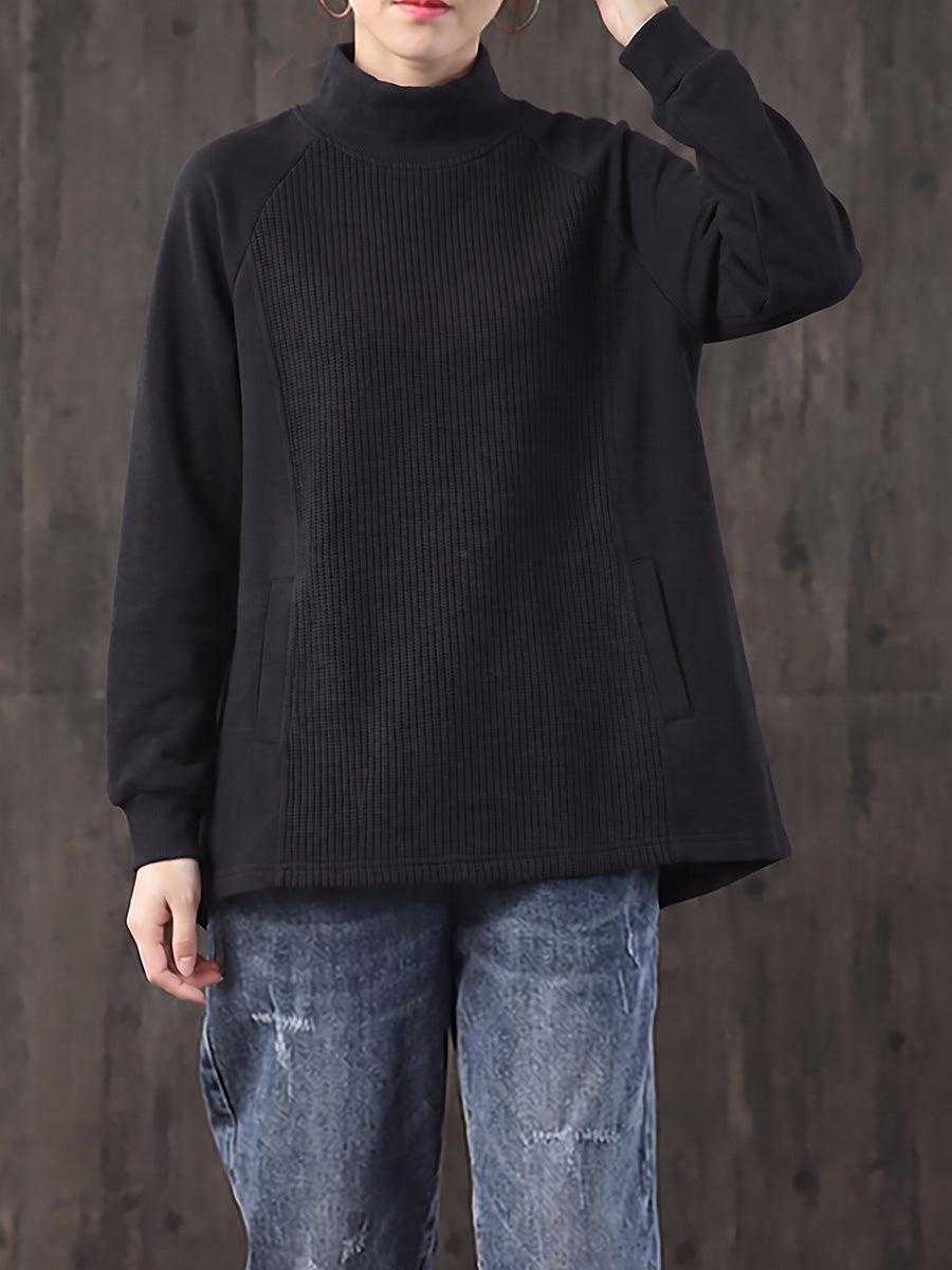 Safia – Oversized Bluse Med Høj Hals