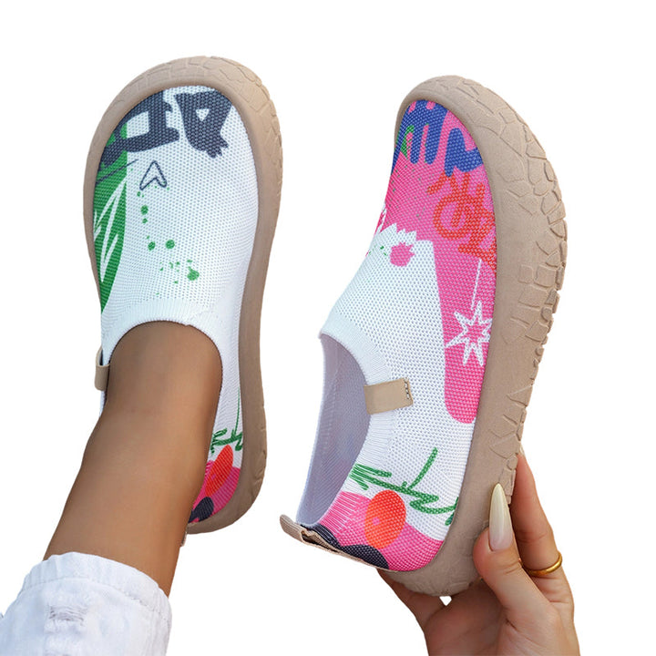 Farhia – Afslappede Slip-on-sko Med Kunstnerisk Print