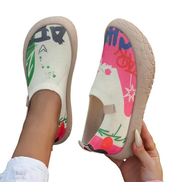 Farhia – Afslappede Slip-on-sko Med Kunstnerisk Print