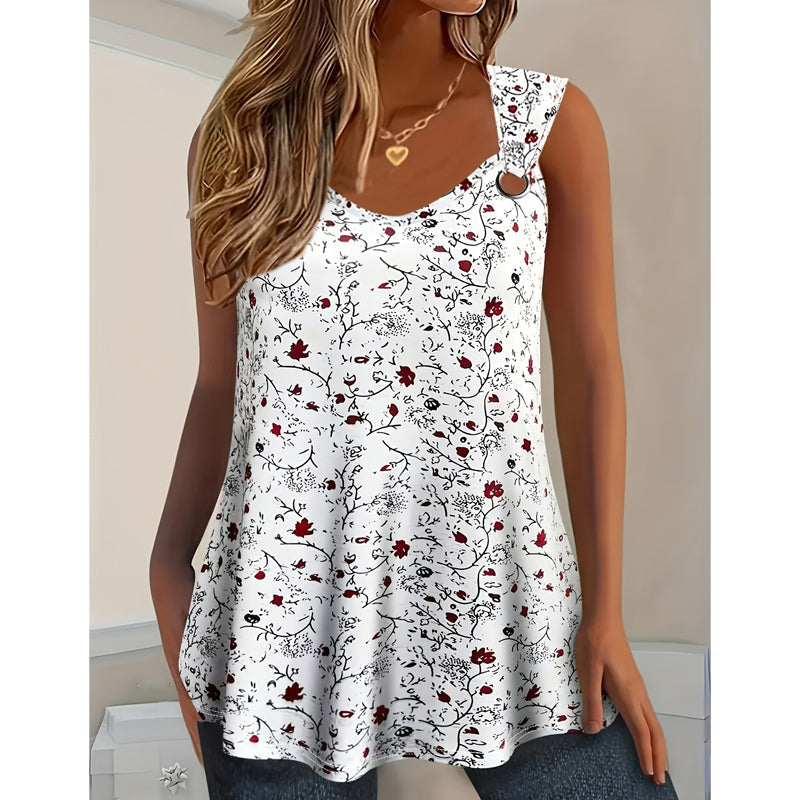 Kahina - Sommer Tanktop Med Blomstermønster