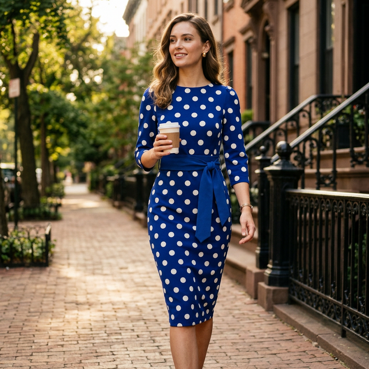 Konila – Elegant Retro-Kjole Med Prikker