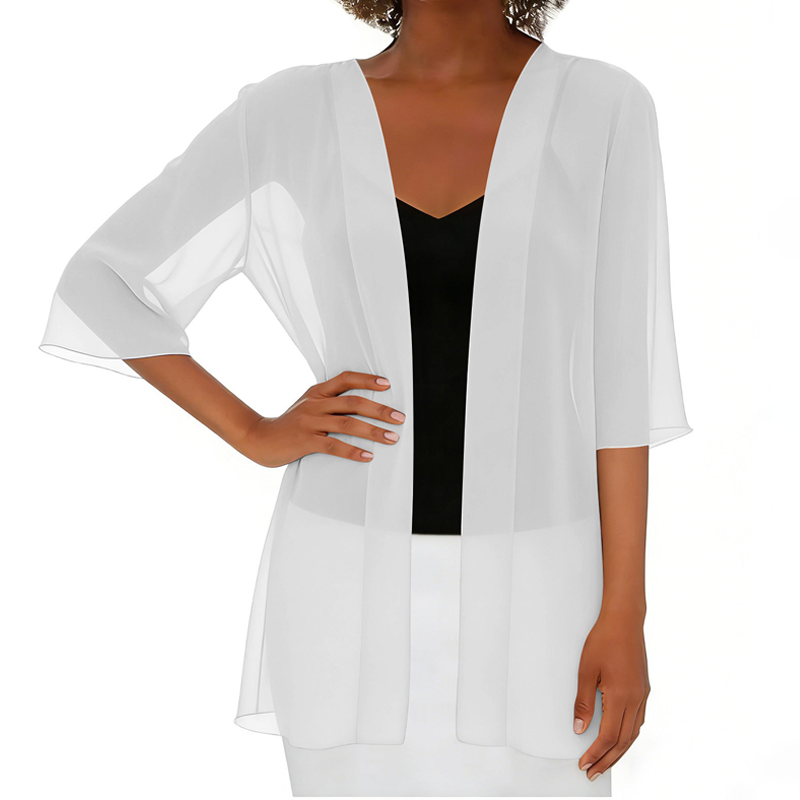 Paolaa - Let Gennemsigtig Cardigan Med Abning