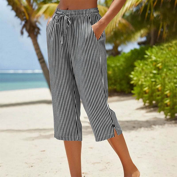 Neriah – Stribede Bukser Med Lommer