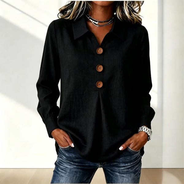Moriah – Elegant Bluse Med Lange Ærmer