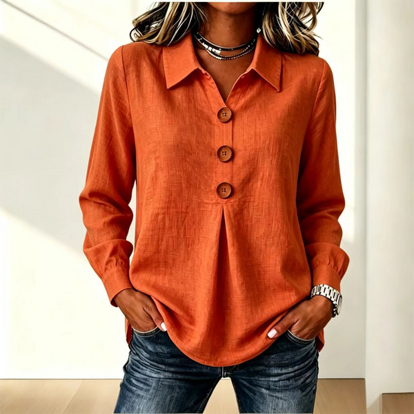 Moriah – Elegant Bluse Med Lange Ærmer