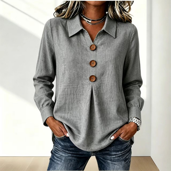 Moriah – Elegant Bluse Med Lange Ærmer