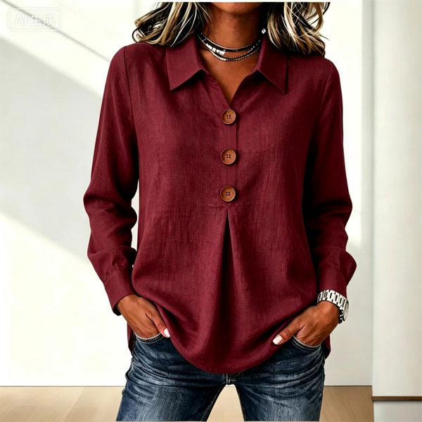 Moriah – Elegant Bluse Med Lange Ærmer