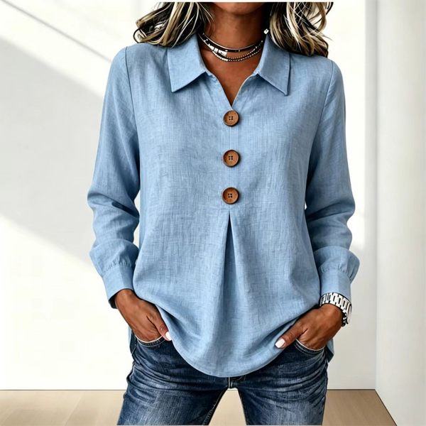 Moriah – Elegant Bluse Med Lange Ærmer