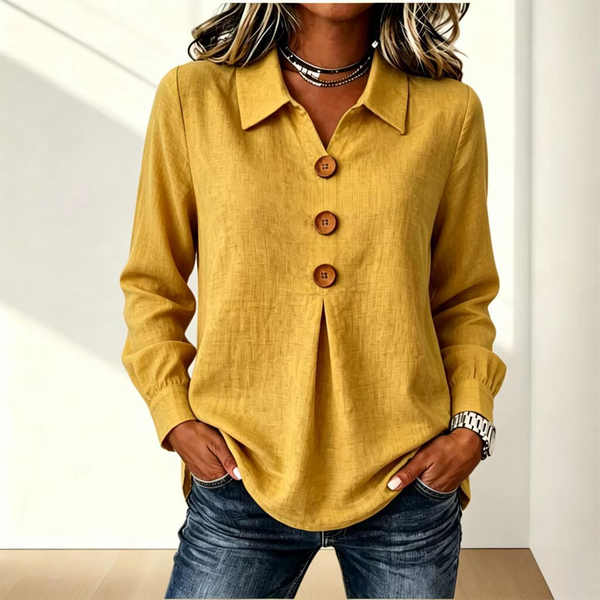 Moriah – Elegant Bluse Med Lange Ærmer