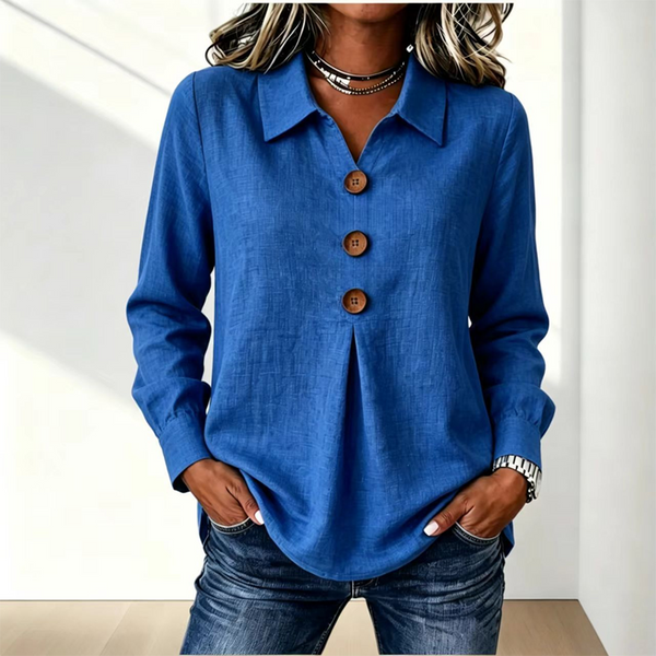 Moriah – Elegant Bluse Med Lange Ærmer