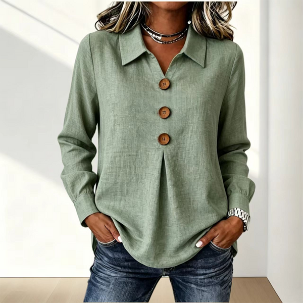 Moriah – Elegant Bluse Med Lange Ærmer