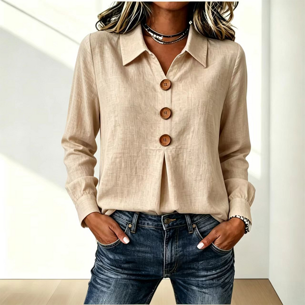 Moriah – Elegant Bluse Med Lange Ærmer