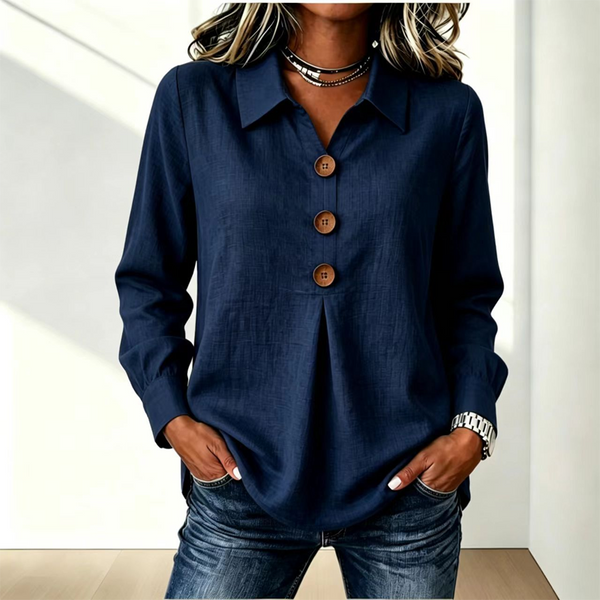Moriah – Elegant Bluse Med Lange Ærmer