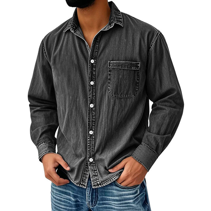 Brindan – Langærmet Denimskjorte Med Knapper