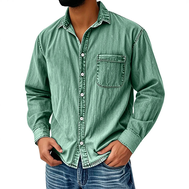 Brindan – Langærmet Denimskjorte Med Knapper