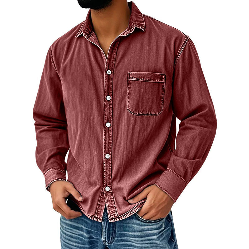 Brindan – Langærmet Denimskjorte Med Knapper