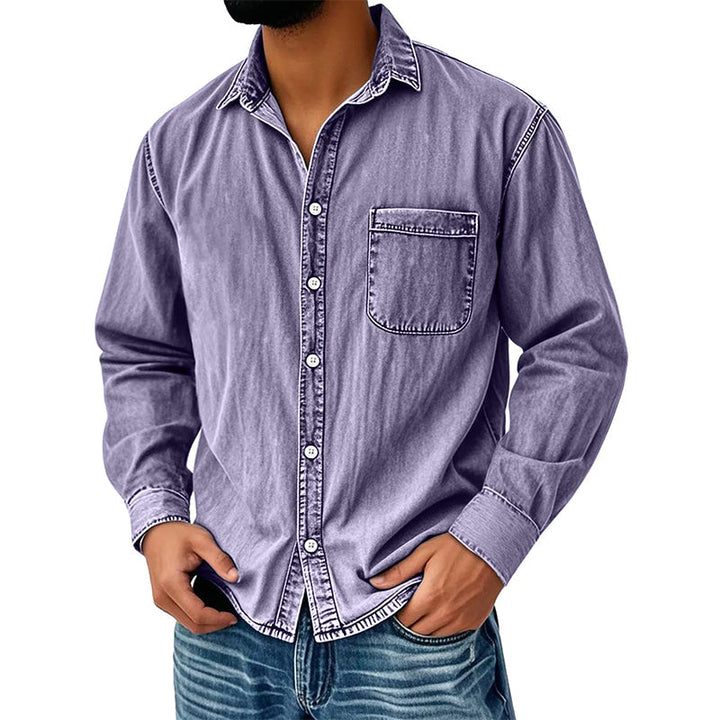 Brindan – Langærmet Denimskjorte Med Knapper