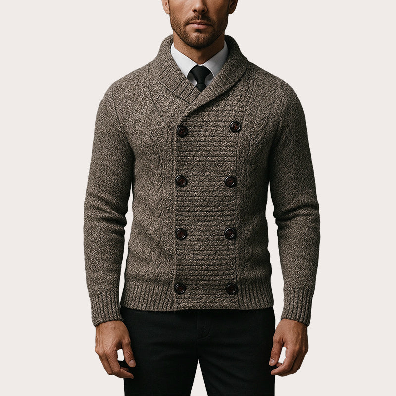 Jibran – Strikket Cardigan Med Dobbeltradet Knaplukning