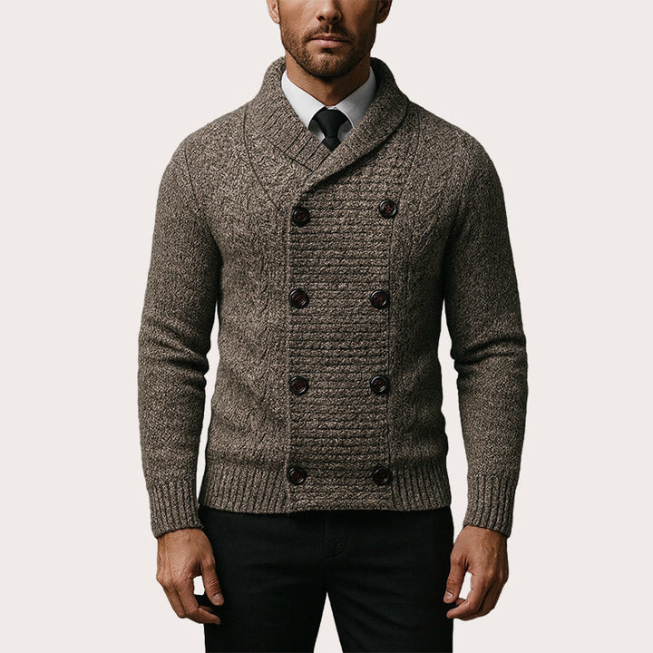 Jibran – Strikket Cardigan Med Dobbeltradet Knaplukning