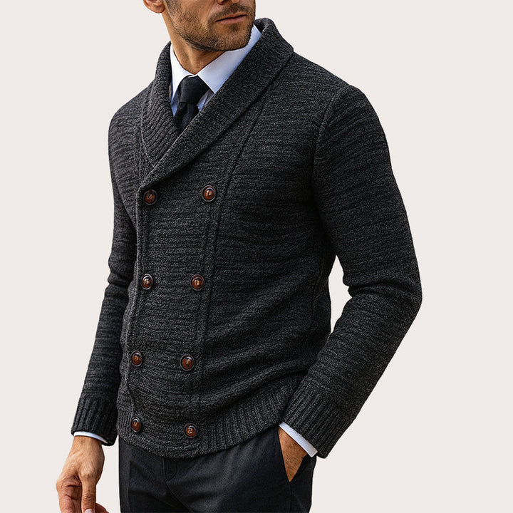 Jibran – Strikket Cardigan Med Dobbeltradet Knaplukning
