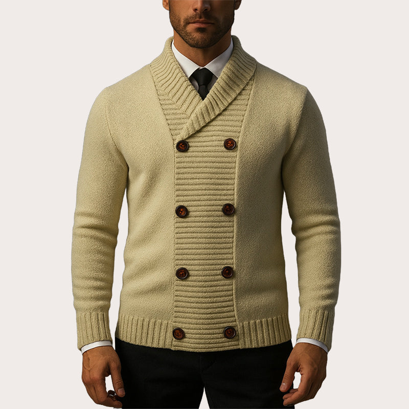 Jibran – Strikket Cardigan Med Dobbeltradet Knaplukning