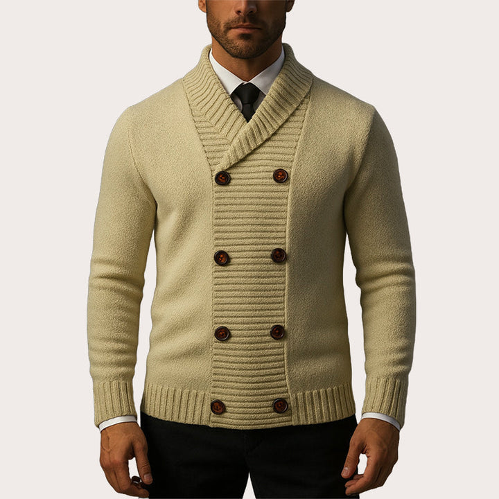Jibran – Strikket Cardigan Med Dobbeltradet Knaplukning