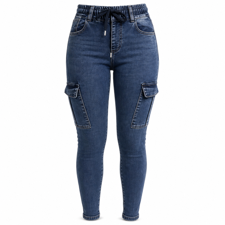 Fizala – Cargo-Jeans Med Høj Talje Og Stretch