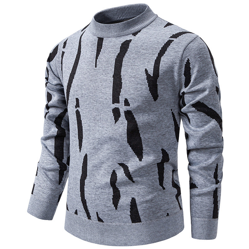 Tyrel – Afslappet Striktrøje Med Abstrakt Mønster