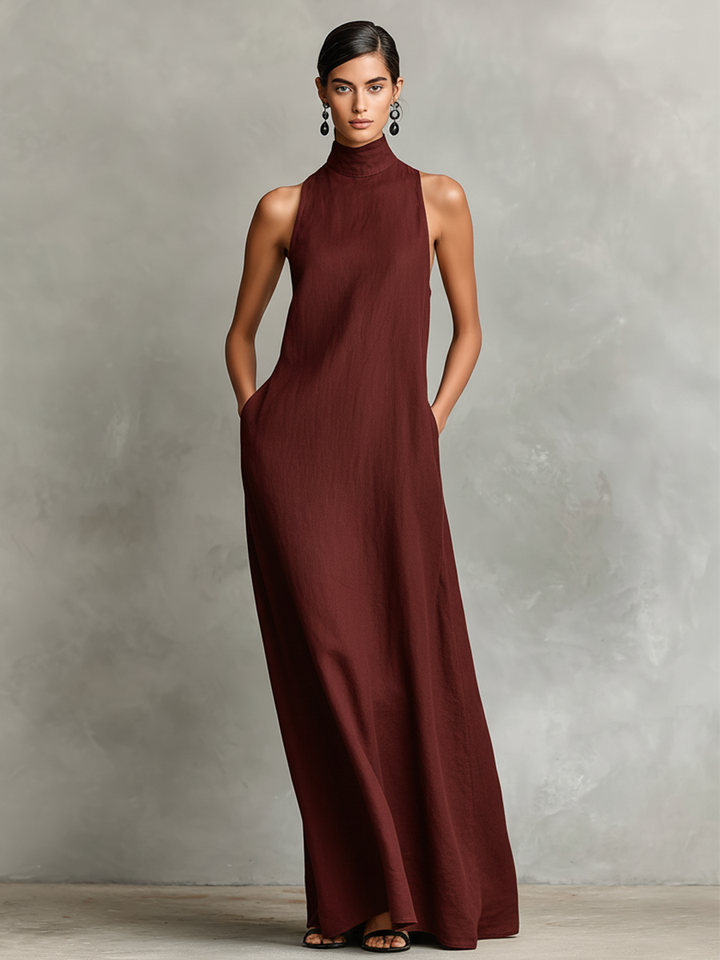 Imeria – Maxi-kjole med halterneck