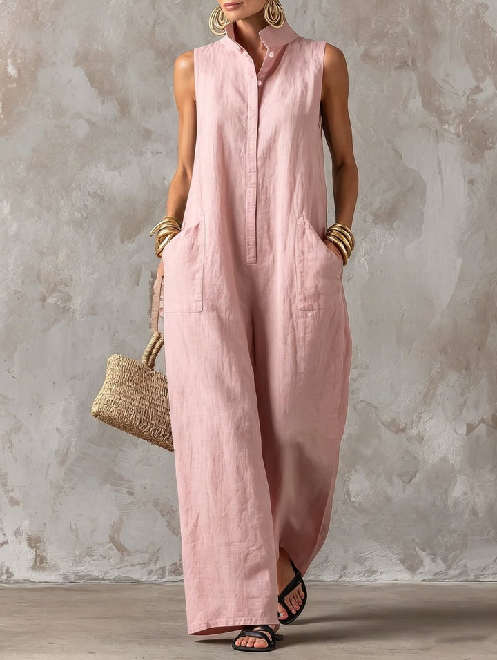 Salla – Stilfuld Ærmeløs Jumpsuit