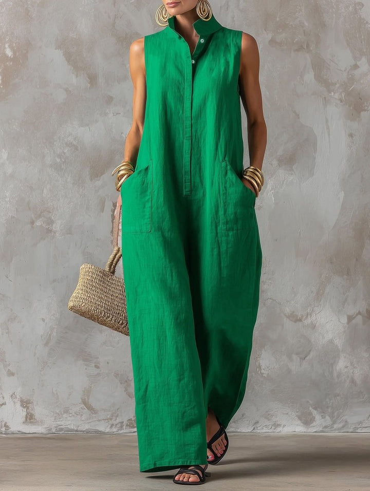 Salla – Stilfuld Ærmeløs Jumpsuit