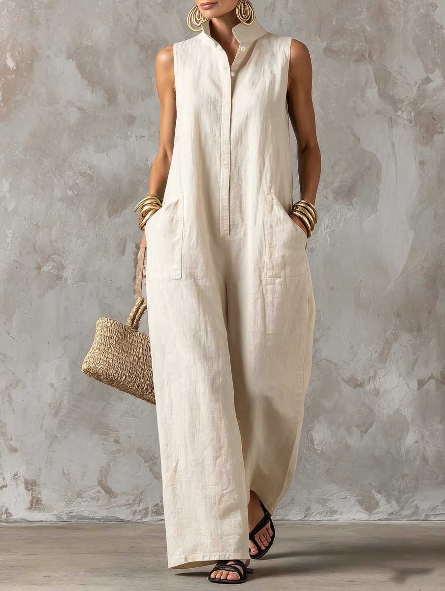 Salla – Stilfuld Ærmeløs Jumpsuit