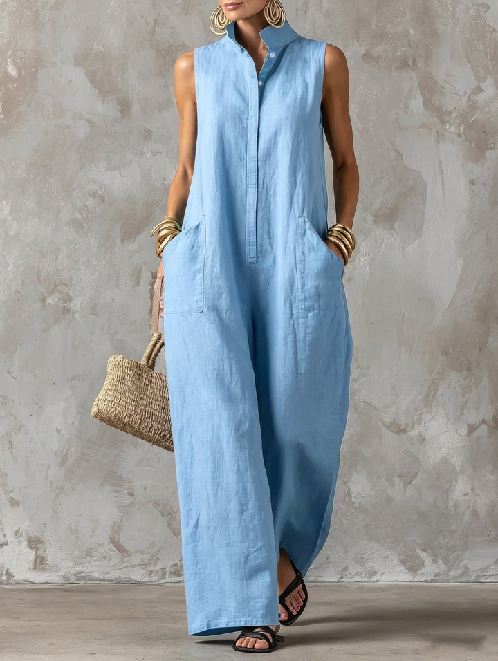 Salla – Stilfuld Ærmeløs Jumpsuit