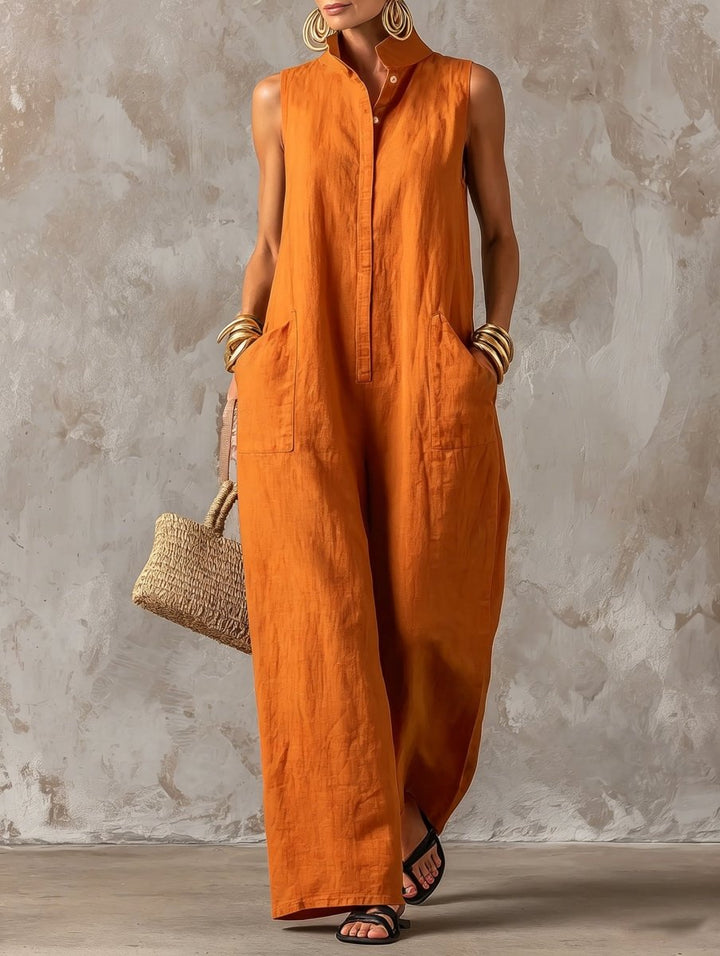 Salla – Stilfuld Ærmeløs Jumpsuit