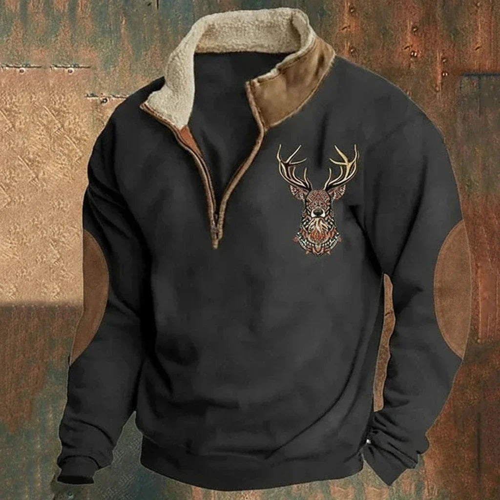 Nohan – Elegant Sweatshirt Med Hjortemønster