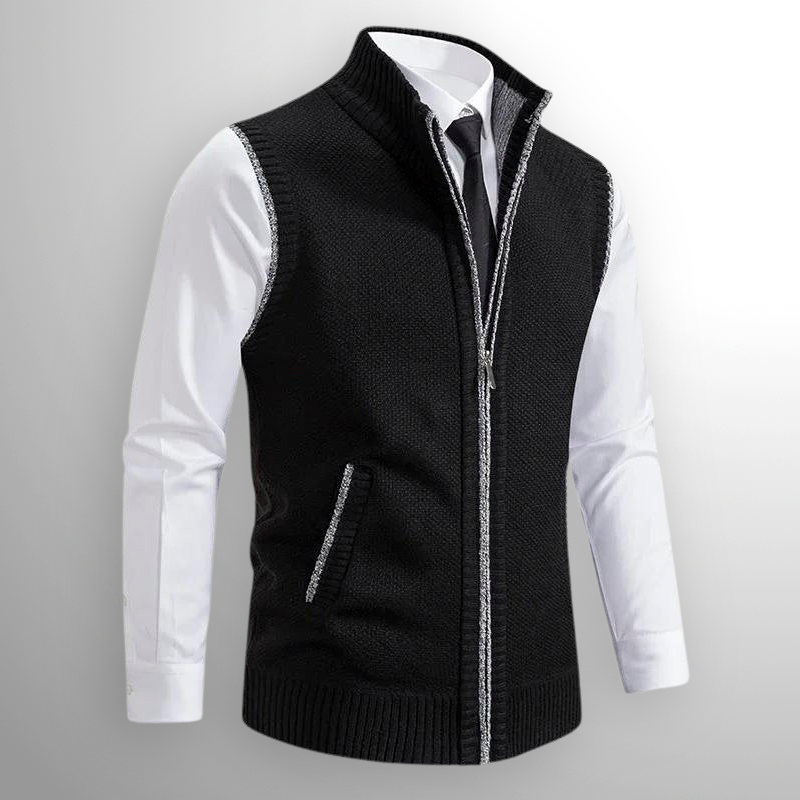Obertan – Elegant Vest Med Gennemgående Lynlås