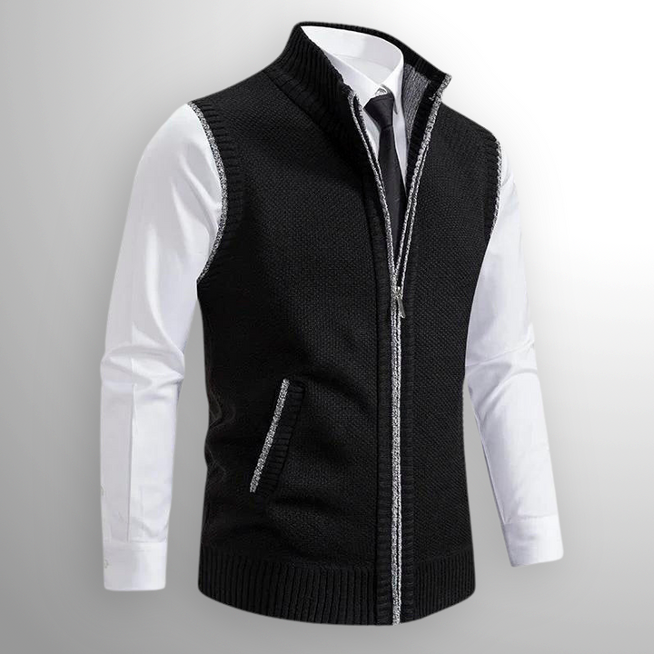 Obertan – Elegant Vest Med Gennemgående Lynlås